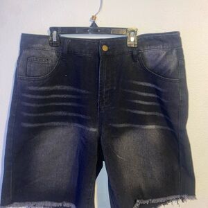 Men's Black Jean Shorts